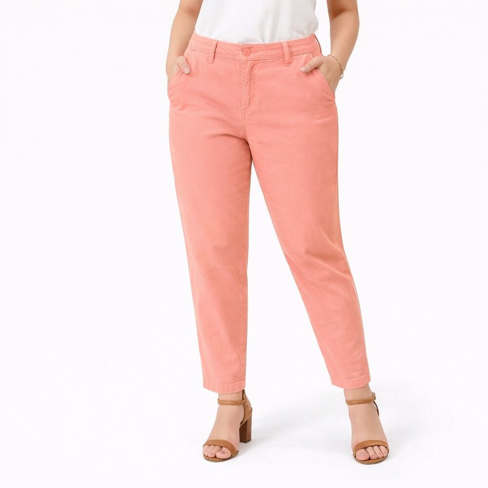 A New Day Coral Stretch Chino Pants Size 12